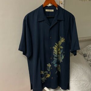 Tommy Bahama Men's Dark Blue Floral Shirt